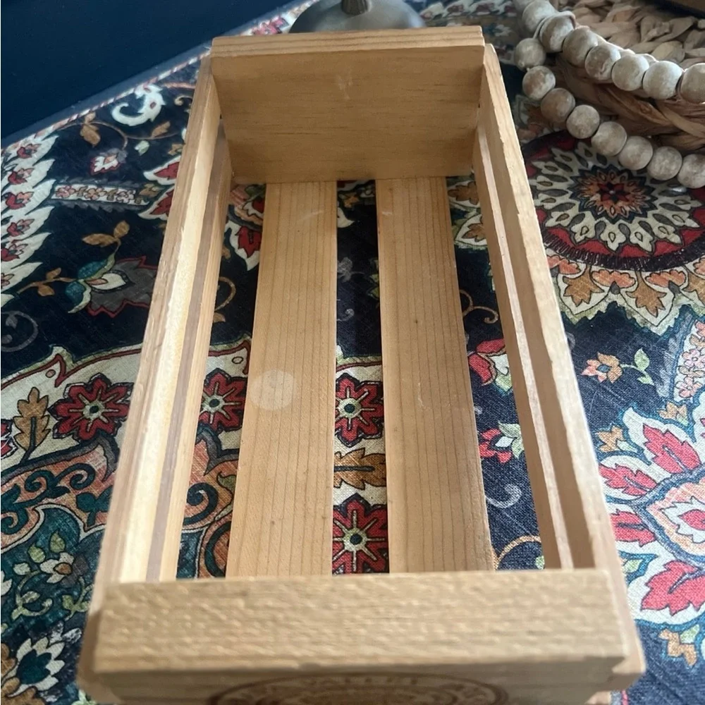 Napa Valley wooden crate cassette holder